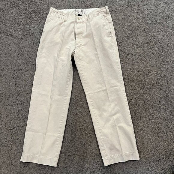 Y2K RALPH LAUREN POLO JEANS COMPANY R.L.67 VINTAGE CHINO PANTS - Stone - 34X32 - Picture 1 of 13